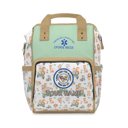 Safari Food Allergy  Diaper Backpack