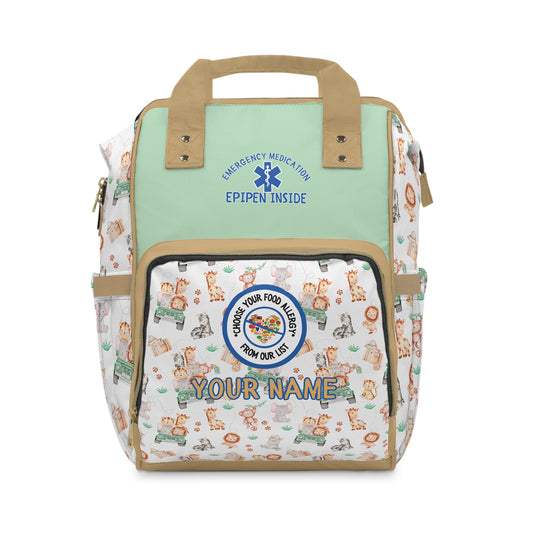 Safari Food Allergy  Diaper Backpack