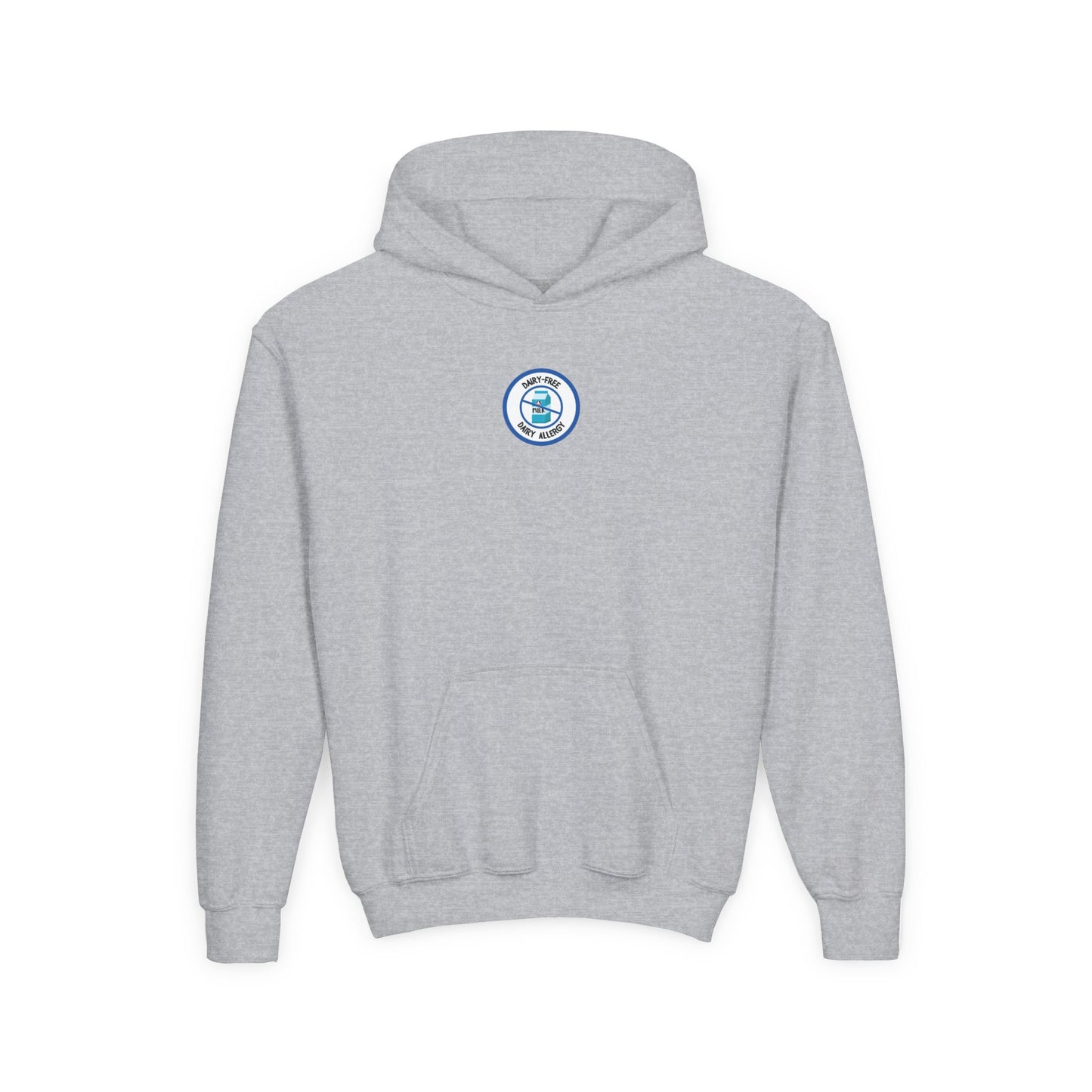 Dairy Allergy Blue Logo Youth Hoodie