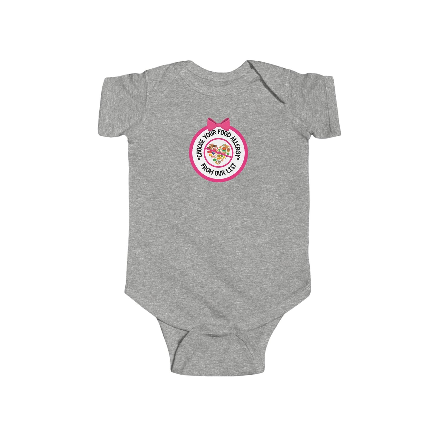 Other Food Allergies Pink Logo Short Sleeve Onesie
