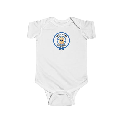 Egg Allergy Blue Logo Short Sleeve Onesie