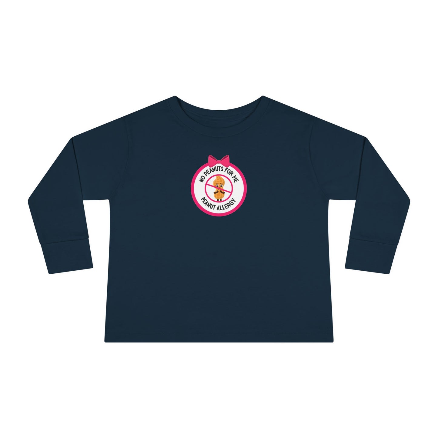 Peanut Allergy Pink Logo Toddler Long Sleeve