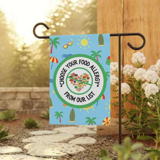 Light Blue Summer Garden Flag