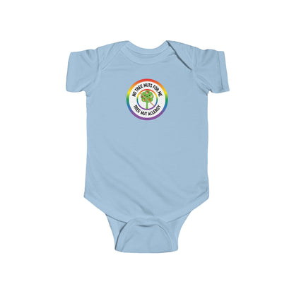 Tree Nut Allergy Rainbow Logo Short Sleeve Onesie