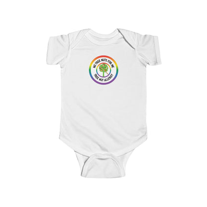 Tree Nut Allergy Rainbow Logo Short Sleeve Onesie