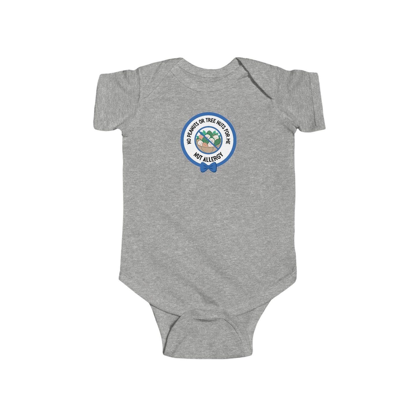 Nut Allergy Blue Logo Short Sleeve Onesie
