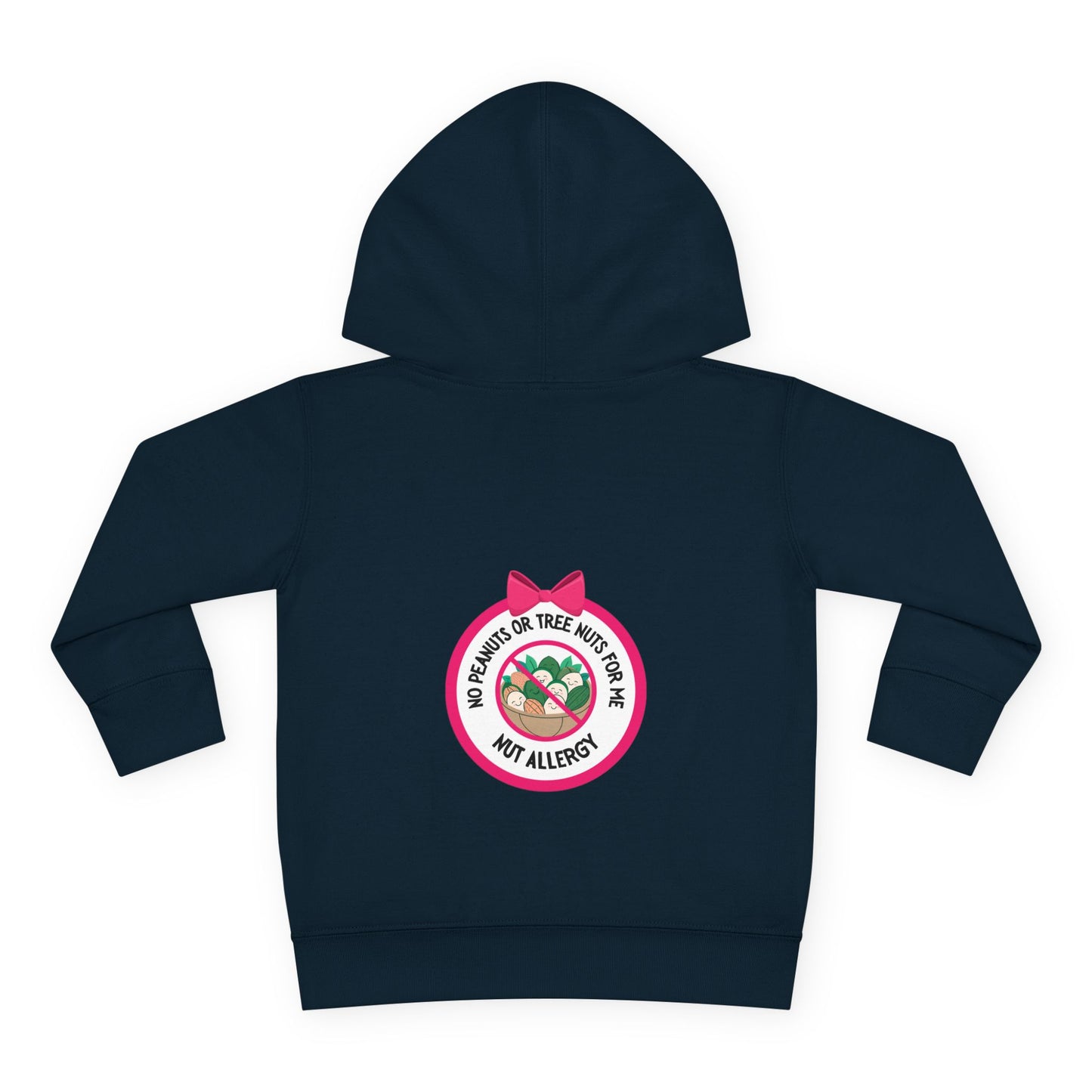 Nut Allergy Pink Logo Toddler Hoodie