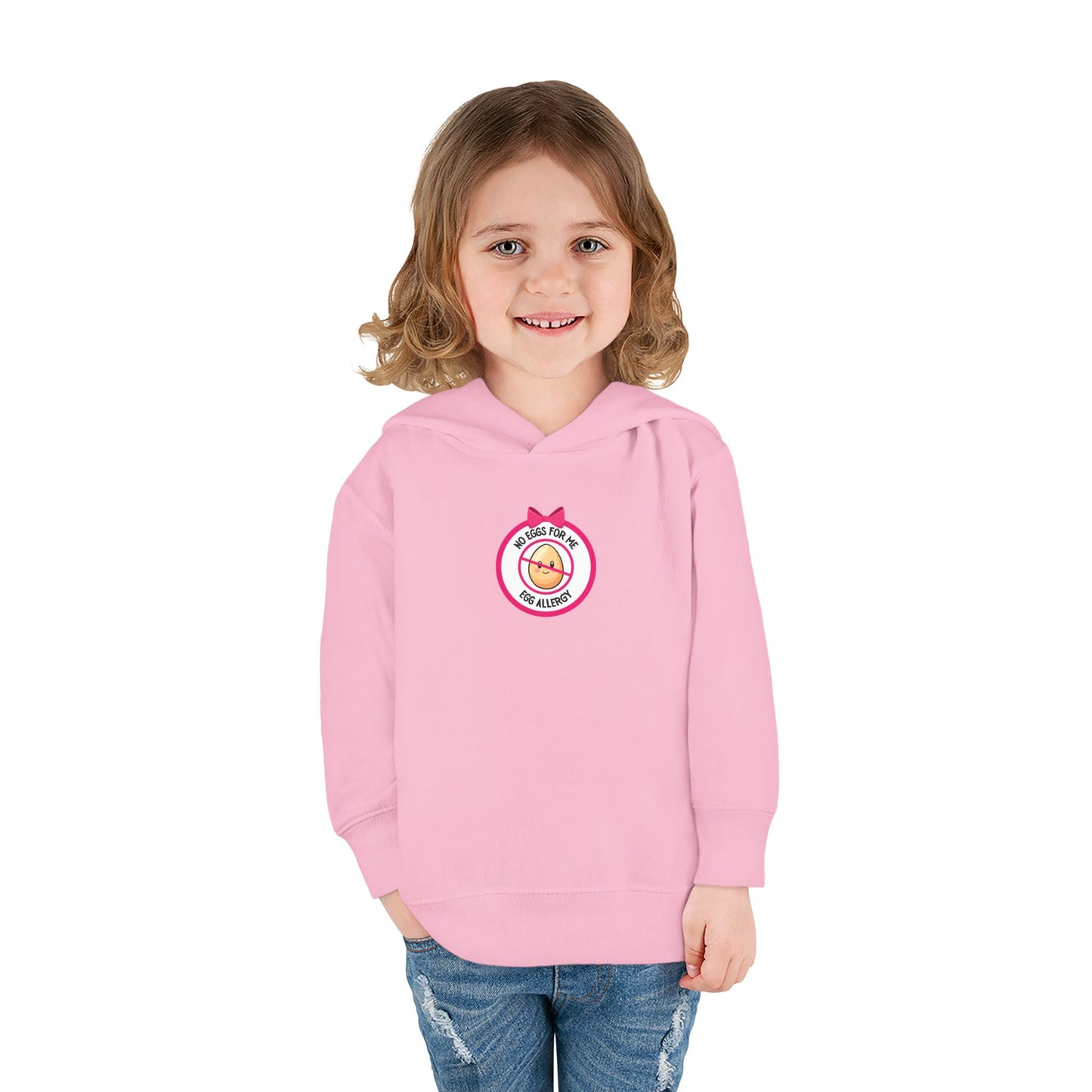 Egg Allergy Pink Logo Toddler Hoodie
