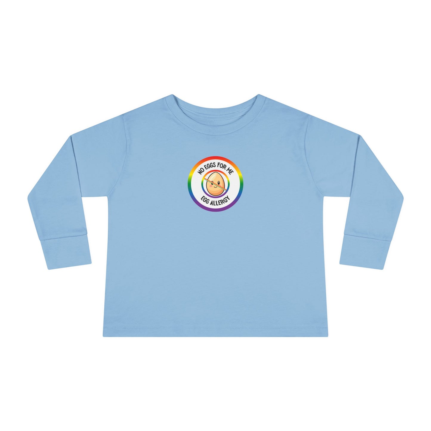 Egg Allergy Rainbow Logo Toddler Long Sleeve