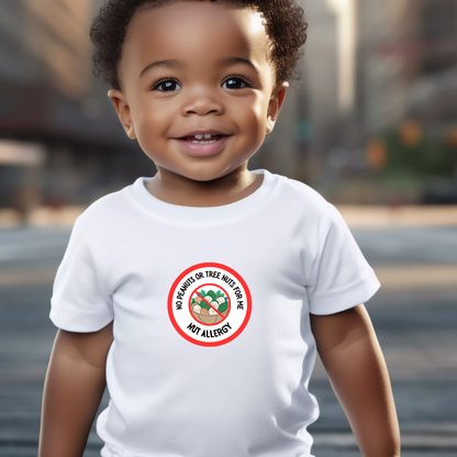 Nut Allergy Red Logo Baby Tee