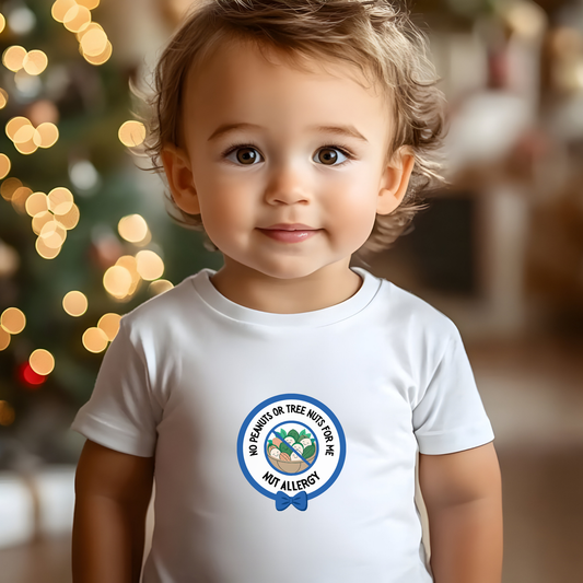 Nut Allergy Blue Logo Baby Tee
