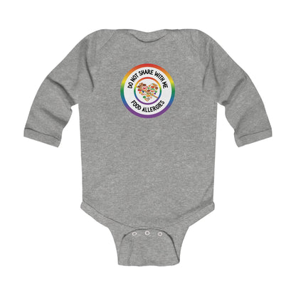 Multiple Allergies Rainbow Logo Long Sleeve Onesie