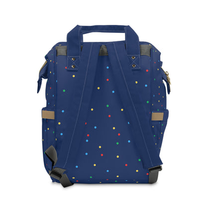 Blue Polka Dot Diaper Backpack