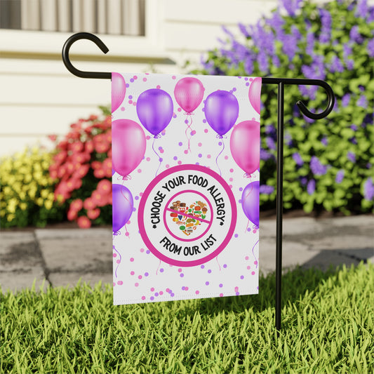 Pink & Purple Balloon Garden Flag