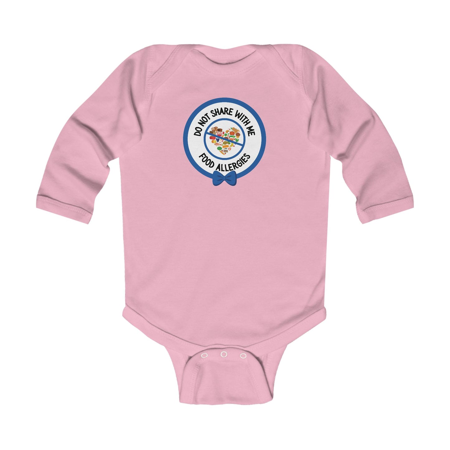 Multiple Allergies Blue Logo Long Sleeve Onesie