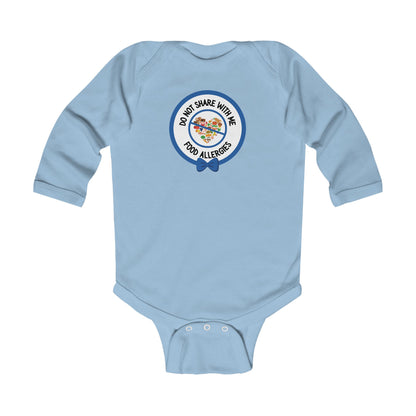 Multiple Allergies Blue Logo Long Sleeve Onesie