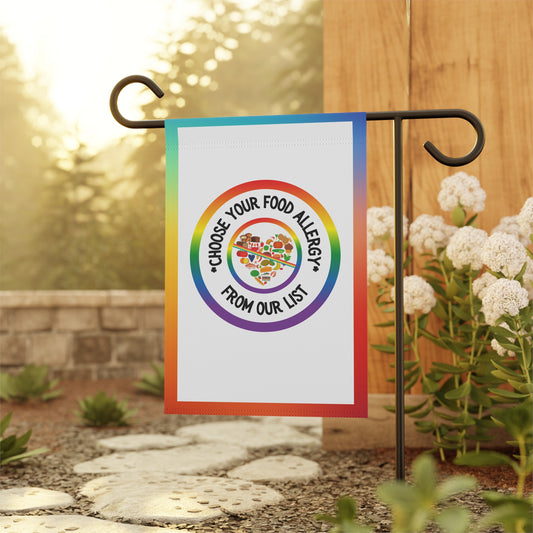 Rainbow Logo Garden Flag