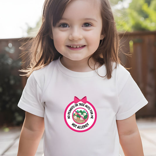Nut Allergy Pink Logo Toddler Tee