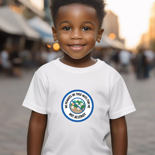 Nut Allergy Blue Logo Toddler Tee