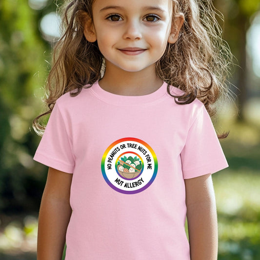 Nut Allergy Rainbow Logo Toddler Tee