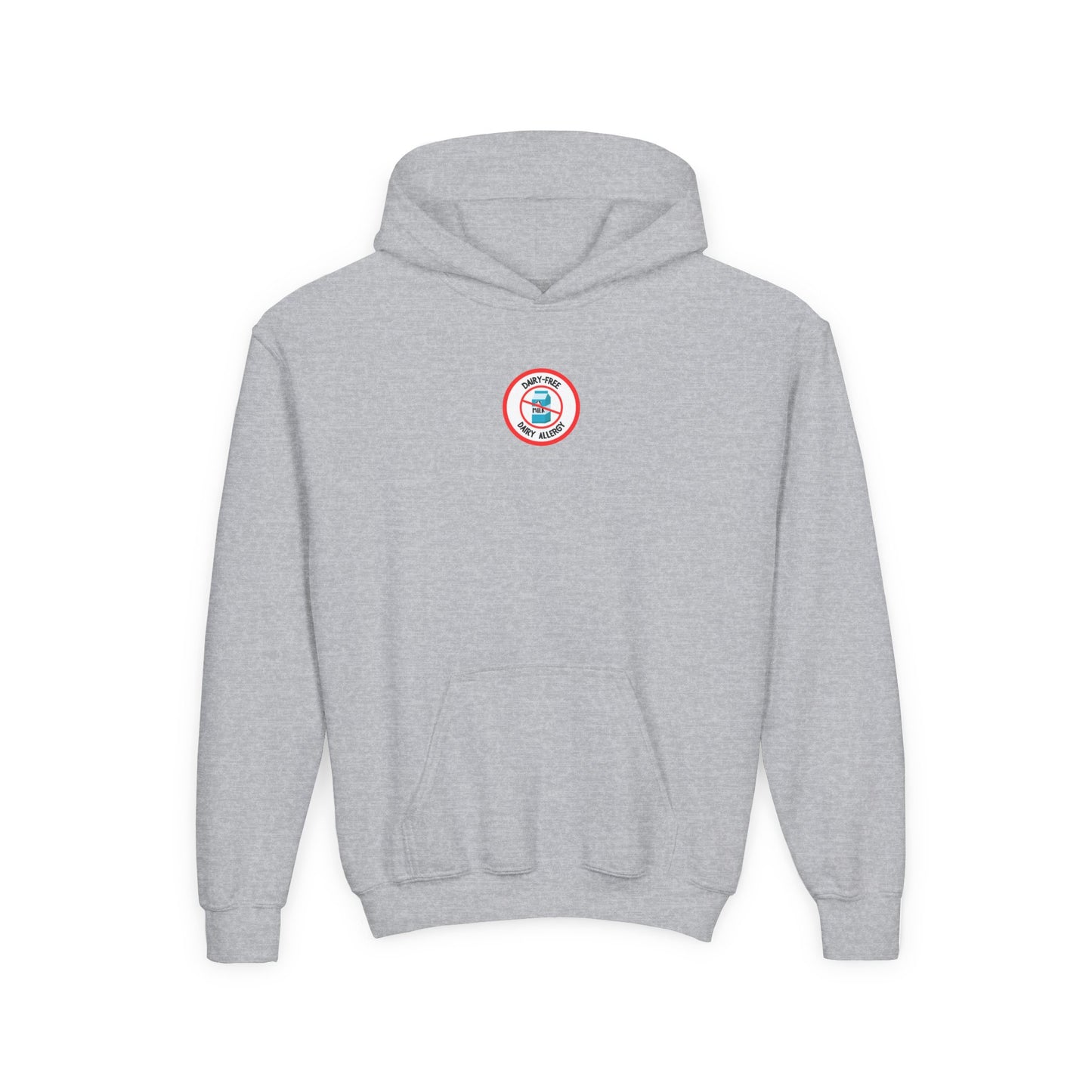 Dairy Allergy Red Logo Youth Hoodie