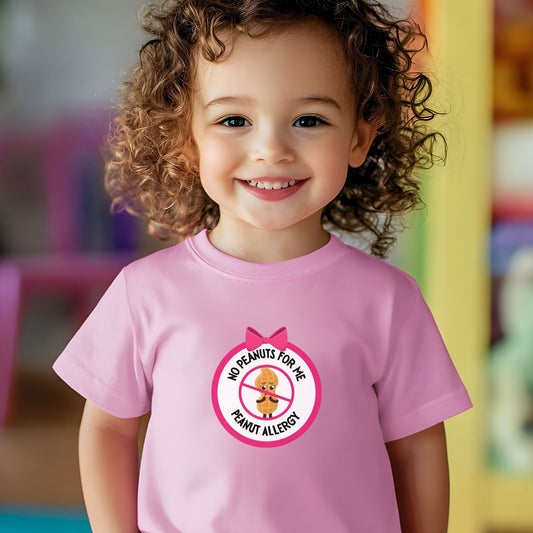 Peanut Allergy Pink Logo Baby Tee
