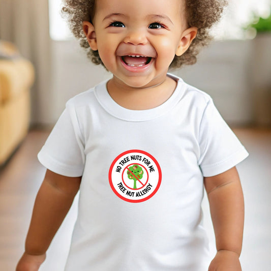Tree Nut Allergy Red Logo Baby Tee