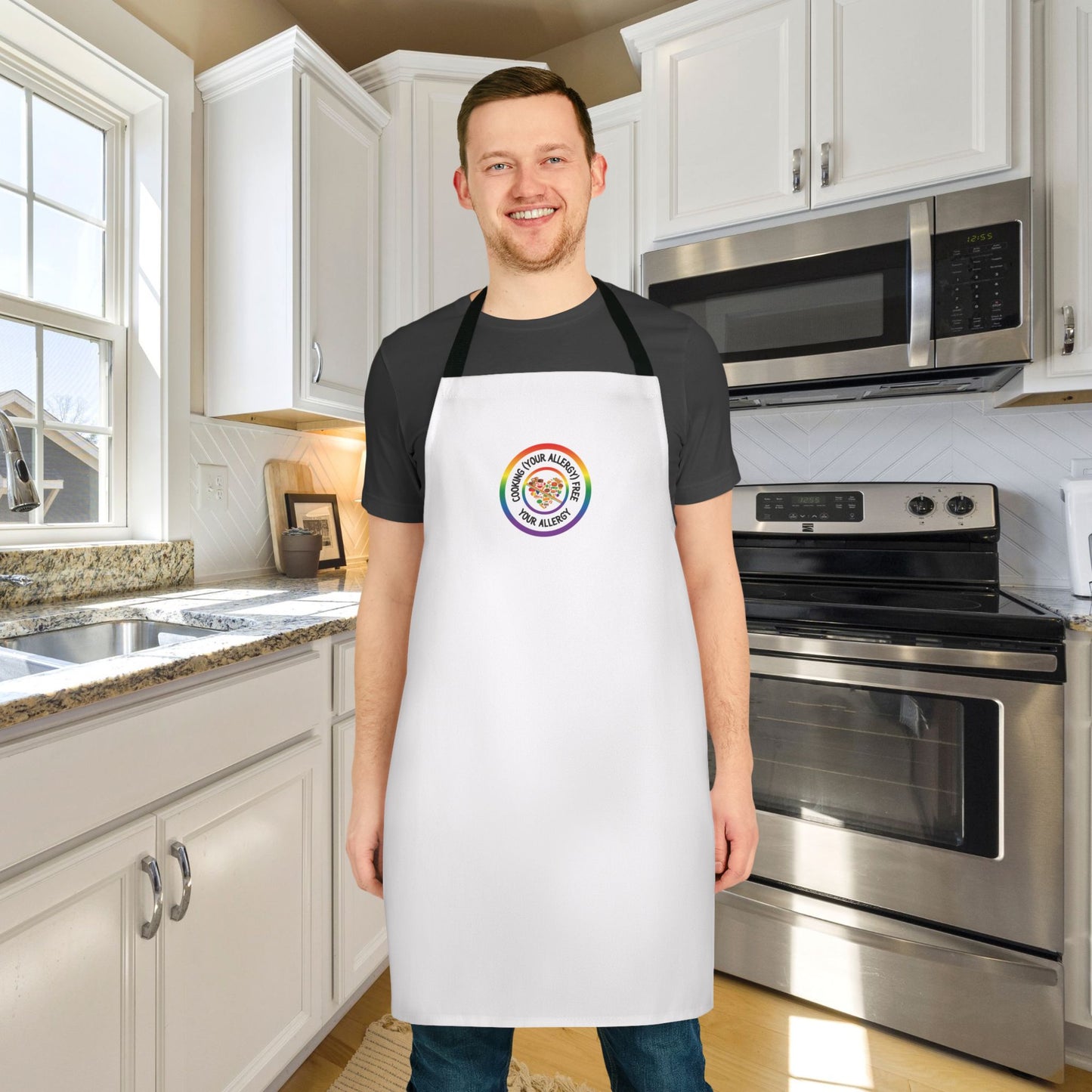 Rainbow Logo Food Allergy Apron
