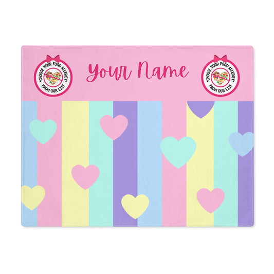 Rainbow Hearts Placemat, 1 pc