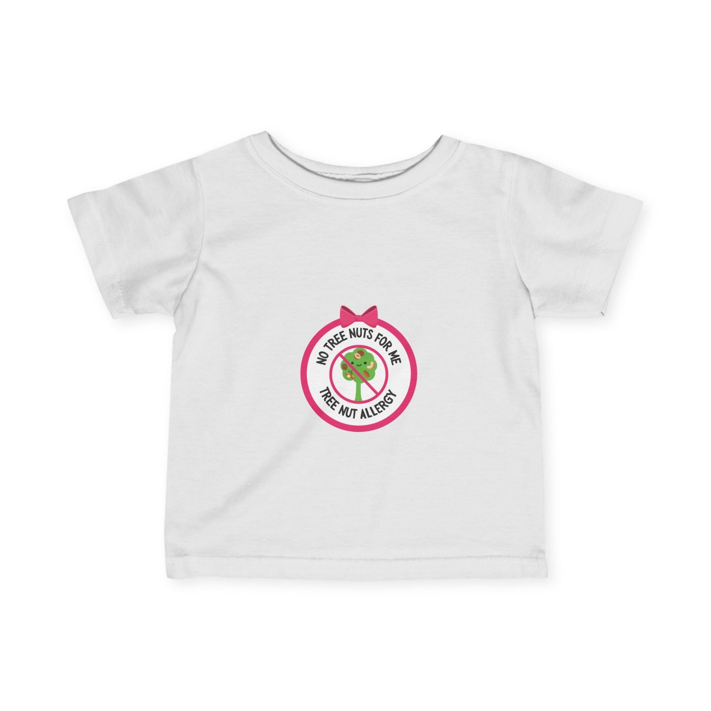 Tree Nut Allergy Pink Logo Baby Tee