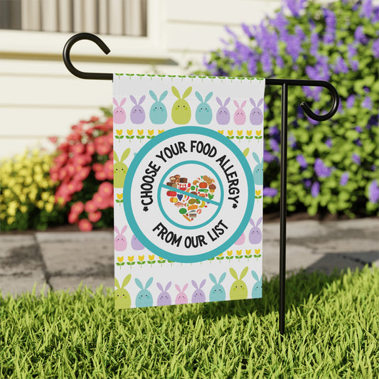 Bunnies and Tulips Garden Flag