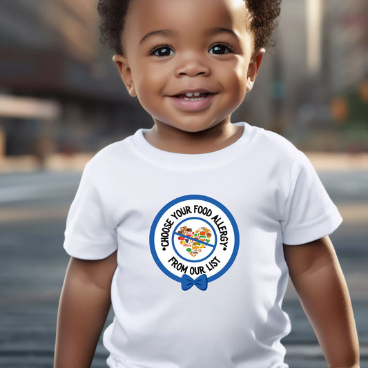Other Food Allergies Blue Logo Baby Tee