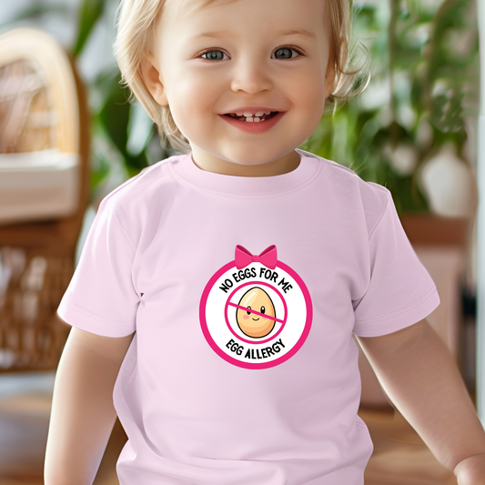 Egg Allergy Pink Logo Baby Tee