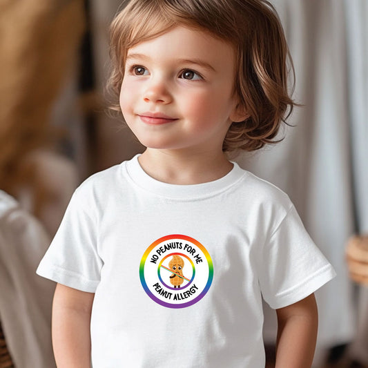 Peanut Allergy Rainbow Logo Toddler Tee