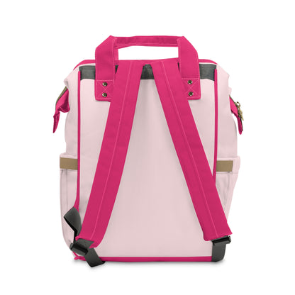 Pink Striped Diaper Backpack