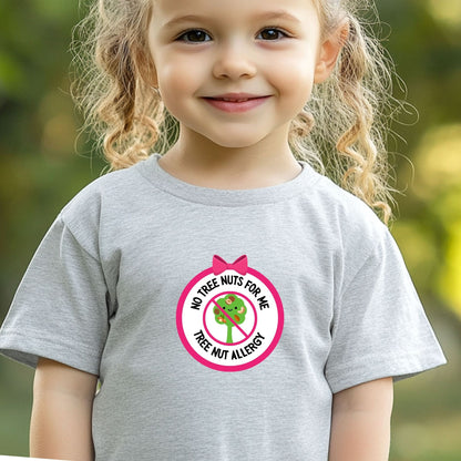 Tree Nut Allergy Pink Logo Toddler Tee