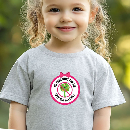 Tree Nut Allergy Pink Logo Toddler Tee