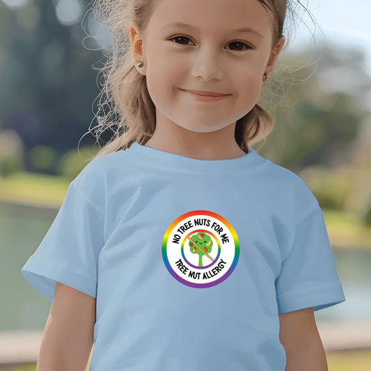 Tree Nut Allergy Rainbow Logo Toddler Tee