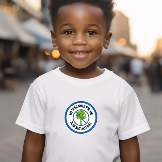 Tree Nut Allergy Blue Logo Toddler Tee