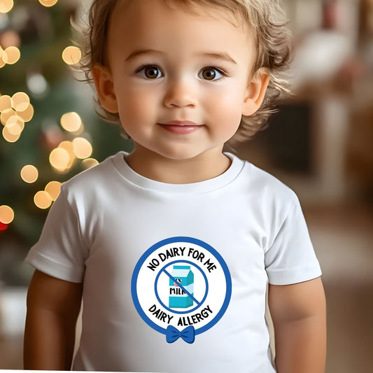 Dairy Allergy Blue Logo Baby Tee