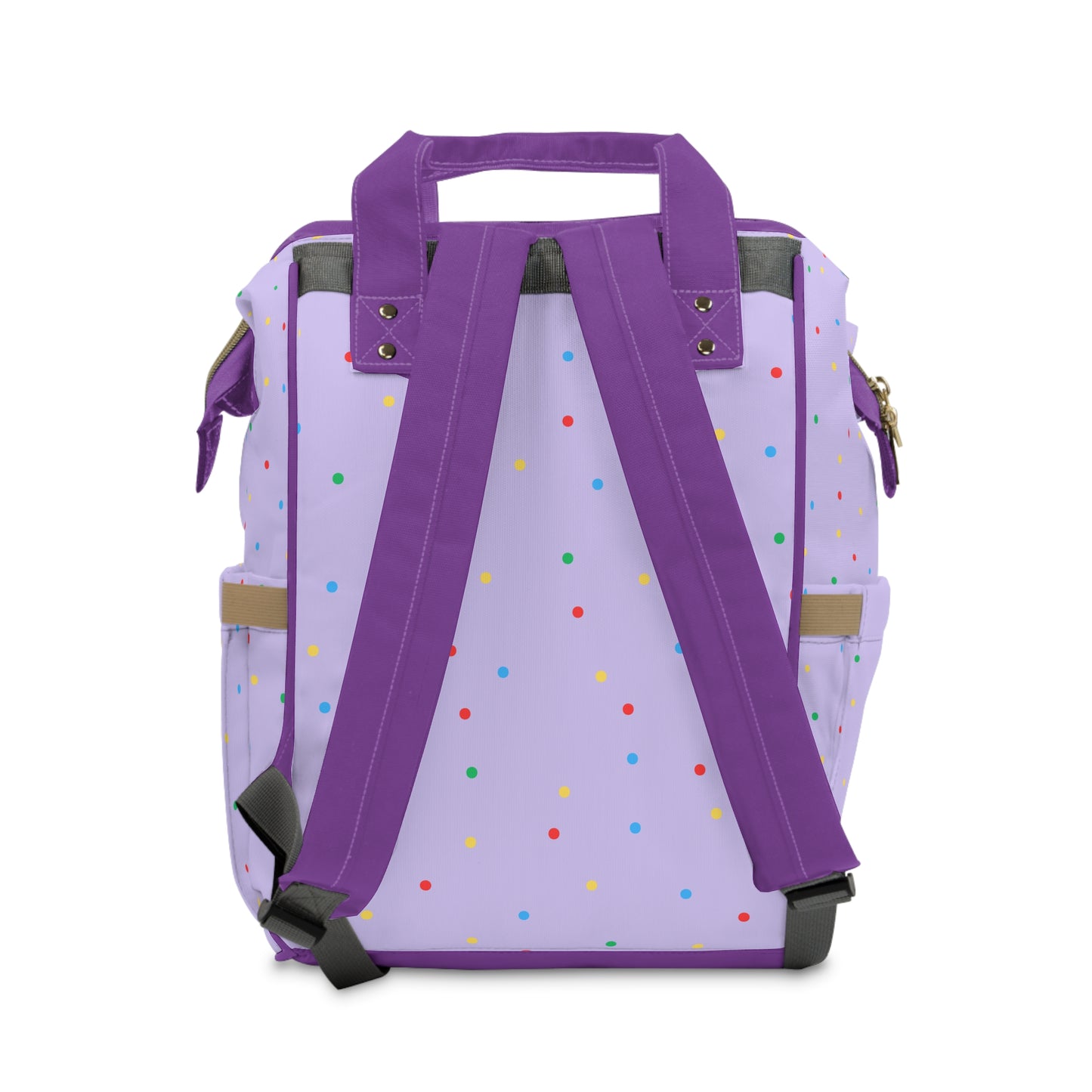 Purple Polka Dot Diaper Backpack