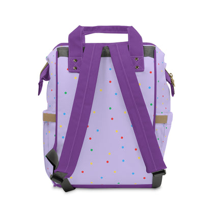 Purple Polka Dot Diaper Backpack