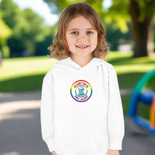 Dairy Allergy Rainbow Logo Toddler Hoodie