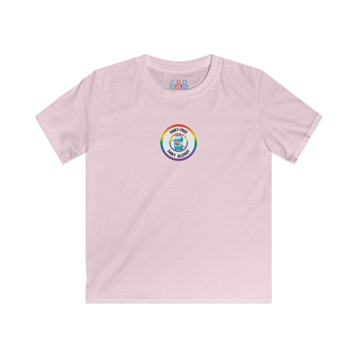 Dairy Allergy Rainbow Logo Youth Tee