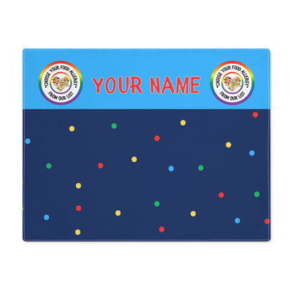 Blue Polka Dot Placemat, 1 pc
