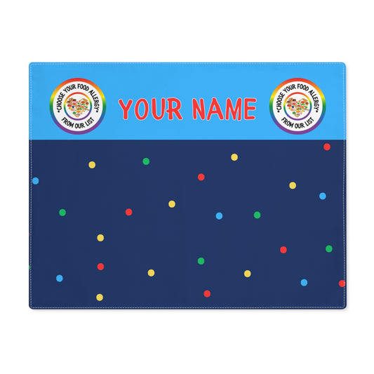Blue Polka Dot Placemat, 1 pc