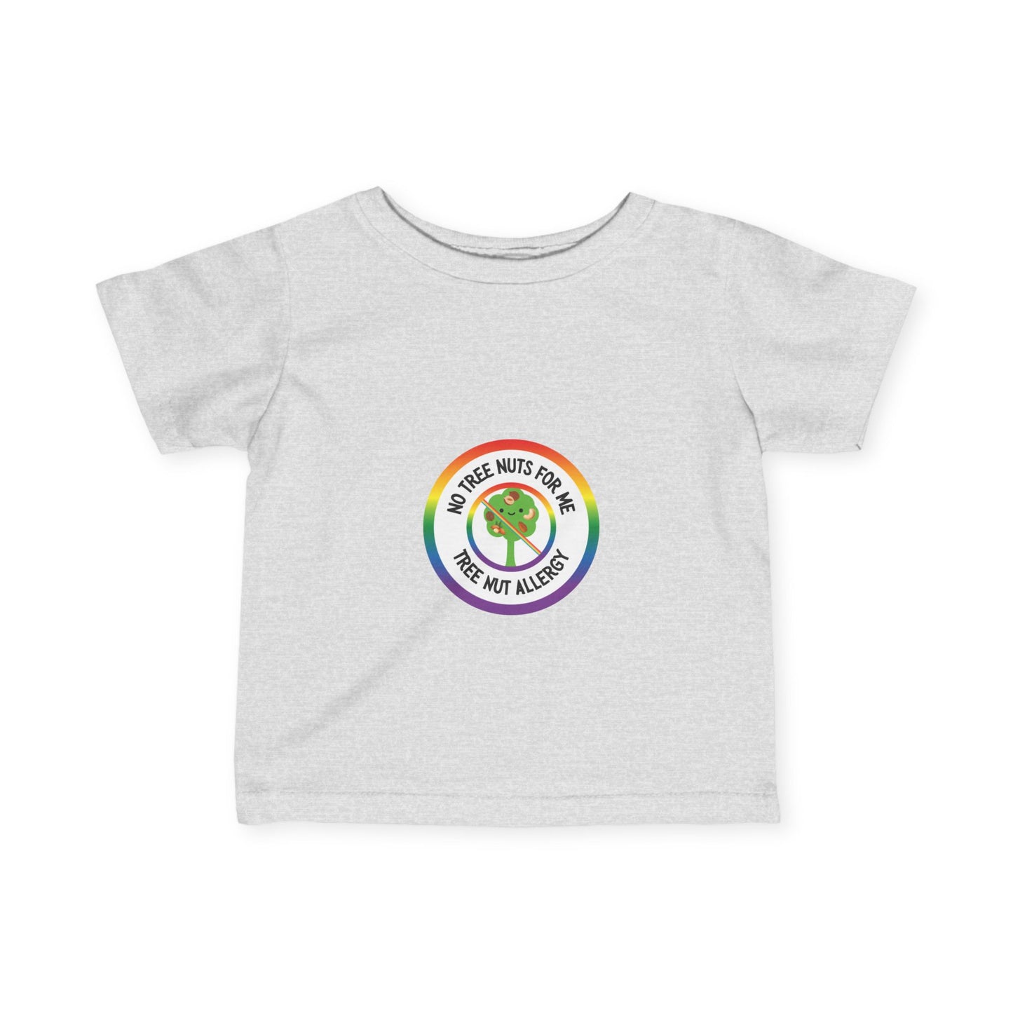 Tree Nut Allergy Rainbow Logo Baby Tee