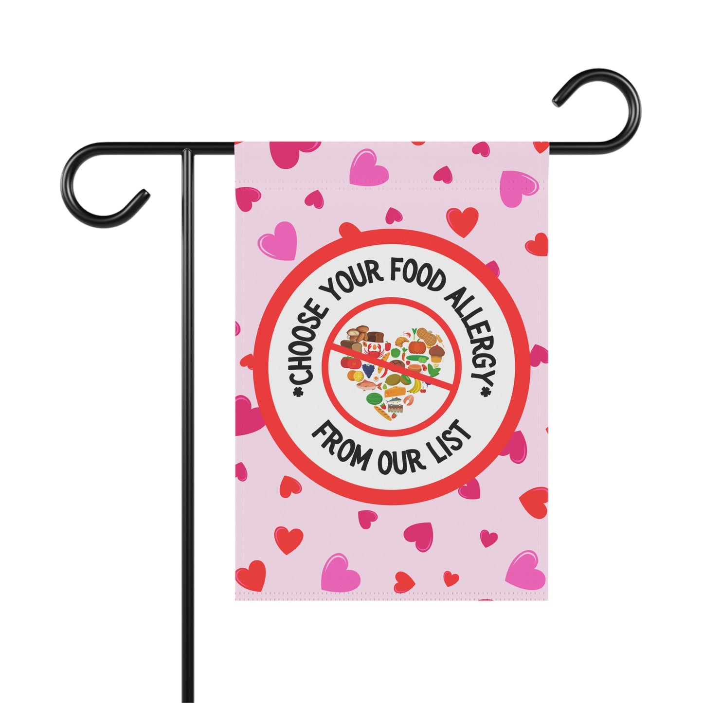 Pink Hearts Garden Flag