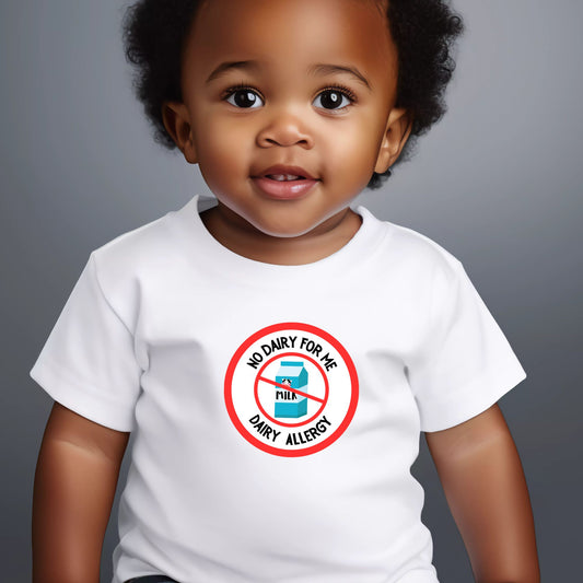 Dairy Allergy Red Logo Baby Tee