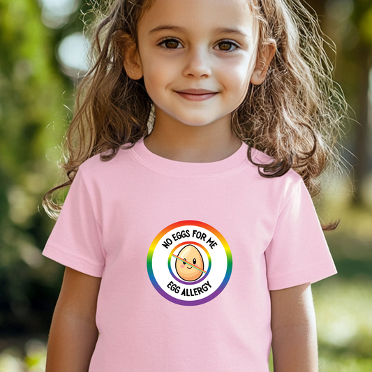 Egg Allergy Rainbow Logo Toddler Tee